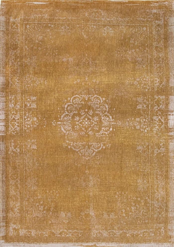 Vintage style modern yellow rug